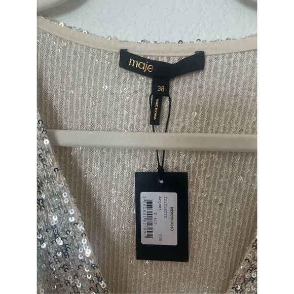 MAJE Sequined tulle playsuit FR 38 NEW NWT - Picture 8 of 11